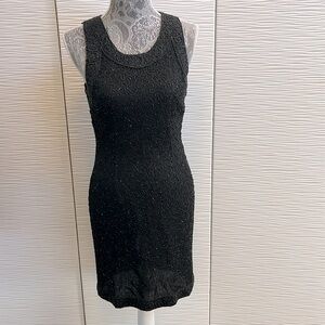 Little Black Beaded Vintage Cocktail Dress